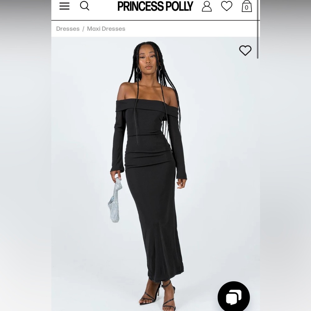 Princess Polly Maida Maxi Dress Black - US 6 / Black